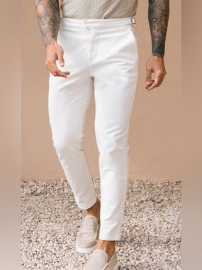 Mauvais Beaufort Chinos White Size W30 NWT IN PACKAGE